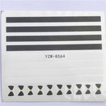 YZWLE 32 Styels Beauty DIY Black Lace Flower Sticker Nail Art Decals for Women Tips Water Transfer Accessory