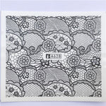 YZWLE 32 Styels Beauty DIY Black Lace Flower Sticker Nail Art Decals for Women Tips Water Transfer Accessory