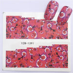 YZWLE 32 Styels Beauty DIY Black Lace Flower Sticker Nail Art Decals for Women Tips Water Transfer Accessory