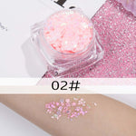 26 colors glitter eyeshadow powder rainbow gold silver pink flake long lasting waterproof face makeup seuqins gel AM082