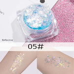 26 colors glitter eyeshadow powder rainbow gold silver pink flake long lasting waterproof face makeup seuqins gel AM082