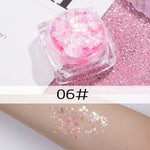 26 colors glitter eyeshadow powder rainbow gold silver pink flake long lasting waterproof face makeup seuqins gel AM082