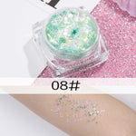 26 colors glitter eyeshadow powder rainbow gold silver pink flake long lasting waterproof face makeup seuqins gel AM082