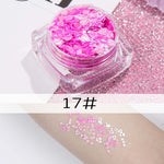 26 colors glitter eyeshadow powder rainbow gold silver pink flake long lasting waterproof face makeup seuqins gel AM082