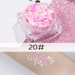 26 colors glitter eyeshadow powder rainbow gold silver pink flake long lasting waterproof face makeup seuqins gel AM082