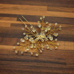 Rose Gold Prom Bride Bridesmaid Hair Accessories Pearl Hair Pin Clip Luxury Crystal Rhinestone Wedding Hairpins Sticks For Women