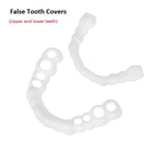 Comfortable Natural Cosmetic Fake Tooth Cover Snap On Silicone Perfect Smile Veneers Teeth Upper Beauty Tool Teeth for Men Women