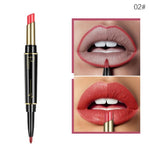 Pudaier 2 In 1 Double Head Lip Liner Pencil 1Pc Matte Waterproof Sexy Red Pigment Lasting Non-stick Cup Makeup Beauty Lips TSLM1