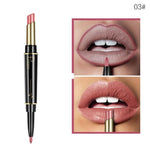 Pudaier 2 In 1 Double Head Lip Liner Pencil 1Pc Matte Waterproof Sexy Red Pigment Lasting Non-stick Cup Makeup Beauty Lips TSLM1