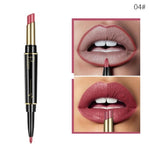 Pudaier 2 In 1 Double Head Lip Liner Pencil 1Pc Matte Waterproof Sexy Red Pigment Lasting Non-stick Cup Makeup Beauty Lips TSLM1