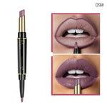 Pudaier 2 In 1 Double Head Lip Liner Pencil 1Pc Matte Waterproof Sexy Red Pigment Lasting Non-stick Cup Makeup Beauty Lips TSLM1