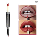 Pudaier 2 In 1 Double Head Lip Liner Pencil 1Pc Matte Waterproof Sexy Red Pigment Lasting Non-stick Cup Makeup Beauty Lips TSLM1