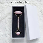 Portable Rose Quartz Facial Massage Crystal Stone Face Lift Jade Massager Roller Set Skin Care Wrinkle Removal Tool for Women