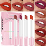 Valentine\'s Day 4PCS Red Lip Balm Kit Beauty Sexy Lips Makeup For Ladies Cigarette-shape Matt Lipstick Set
