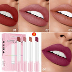 Valentine\'s Day 4PCS Red Lip Balm Kit Beauty Sexy Lips Makeup For Ladies Cigarette-shape Matt Lipstick Set