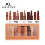 3CE EUNHYE HOUSE Matte Lipstick Set Waterproof Long Lasting Red Lips Velvet Lip Gloss Tint Pigment Lip Cosmetic Makeup set
