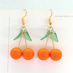 hot red Cherry earrings eardrop Sweet fruit fresh cherry eardrop female fashion youth beautiful girl students earrings for women
