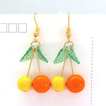 hot red Cherry earrings eardrop Sweet fruit fresh cherry eardrop female fashion youth beautiful girl students earrings for women