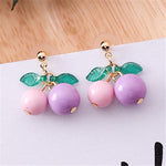 hot red Cherry earrings eardrop Sweet fruit fresh cherry eardrop female fashion youth beautiful girl students earrings for women