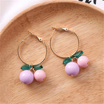 hot red Cherry earrings eardrop Sweet fruit fresh cherry eardrop female fashion youth beautiful girl students earrings for women