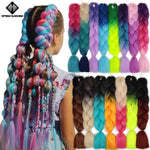 Spring sunshine 24inch Jumbo Braids Long Strands Ombre Crochet Braid Synthetic Braiding Hair Extensions for Woman Blonde Pink