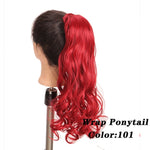 AOSI Straight Clip In Hair Tail False Hair 24" Ponytail Hairpiece With Hairpins Synthetic Pony Tail Hair Extensions For Women