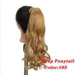 AOSI Straight Clip In Hair Tail False Hair 24" Ponytail Hairpiece With Hairpins Synthetic Pony Tail Hair Extensions For Women
