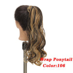 AOSI Straight Clip In Hair Tail False Hair 24" Ponytail Hairpiece With Hairpins Synthetic Pony Tail Hair Extensions For Women
