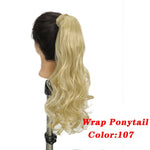 AOSI Straight Clip In Hair Tail False Hair 24" Ponytail Hairpiece With Hairpins Synthetic Pony Tail Hair Extensions For Women