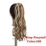 AOSI Straight Clip In Hair Tail False Hair 24" Ponytail Hairpiece With Hairpins Synthetic Pony Tail Hair Extensions For Women