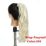 AOSI Straight Clip In Hair Tail False Hair 24" Ponytail Hairpiece With Hairpins Synthetic Pony Tail Hair Extensions For Women