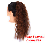 AOSI Straight Clip In Hair Tail False Hair 24" Ponytail Hairpiece With Hairpins Synthetic Pony Tail Hair Extensions For Women