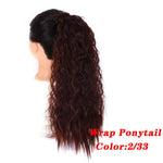 AOSI Straight Clip In Hair Tail False Hair 24" Ponytail Hairpiece With Hairpins Synthetic Pony Tail Hair Extensions For Women