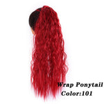 AOSI Straight Clip In Hair Tail False Hair 24" Ponytail Hairpiece With Hairpins Synthetic Pony Tail Hair Extensions For Women