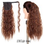 AOOSOO 24 inch Silky Straight Synthetic Clip in Drawstring Ponytail Hairpieces for Women Hair Extension High Temperature Fiber