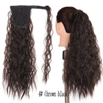 AOOSOO 24 inch Silky Straight Synthetic Clip in Drawstring Ponytail Hairpieces for Women Hair Extension High Temperature Fiber