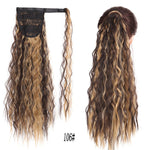 AOOSOO 24 inch Silky Straight Synthetic Clip in Drawstring Ponytail Hairpieces for Women Hair Extension High Temperature Fiber