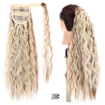 AOOSOO 24 inch Silky Straight Synthetic Clip in Drawstring Ponytail Hairpieces for Women Hair Extension High Temperature Fiber