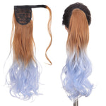 AOOSOO 24 inch Silky Straight Synthetic Clip in Drawstring Ponytail Hairpieces for Women Hair Extension High Temperature Fiber