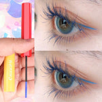 NEW Professional Color Mascara Makeup Waterproof Fast Dry Eyelashes Curling Lengthening Makeup Eyelashes Blue Purple Mascara