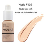 PHOERA 30ml Foundation Makeup Primer Whitening Concealer Moisturizer Long Wear Oil Control Liquid Foundation Base Makeup TSLM2