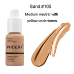 PHOERA 30ml Foundation Makeup Primer Whitening Concealer Moisturizer Long Wear Oil Control Liquid Foundation Base Makeup TSLM2