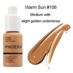 PHOERA 30ml Foundation Makeup Primer Whitening Concealer Moisturizer Long Wear Oil Control Liquid Foundation Base Makeup TSLM2