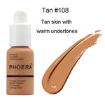 PHOERA 30ml Foundation Makeup Primer Whitening Concealer Moisturizer Long Wear Oil Control Liquid Foundation Base Makeup TSLM2