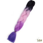 Spring sunshine 24inch Long Ombre Jumbo Braiding Hair Synthetic Crochet Braids Hair Extensions Yaki Braid for Women 100g