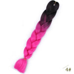 Spring sunshine 24inch Long Ombre Jumbo Braiding Hair Synthetic Crochet Braids Hair Extensions Yaki Braid for Women 100g