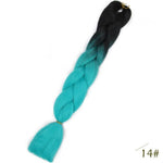 Spring sunshine 24inch Long Ombre Jumbo Braiding Hair Synthetic Crochet Braids Hair Extensions Yaki Braid for Women 100g