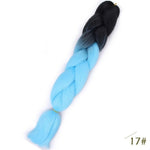 Spring sunshine 24inch Long Ombre Jumbo Braiding Hair Synthetic Crochet Braids Hair Extensions Yaki Braid for Women 100g