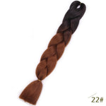 Spring sunshine 24inch Long Ombre Jumbo Braiding Hair Synthetic Crochet Braids Hair Extensions Yaki Braid for Women 100g