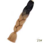 Spring sunshine 24inch Long Ombre Jumbo Braiding Hair Synthetic Crochet Braids Hair Extensions Yaki Braid for Women 100g